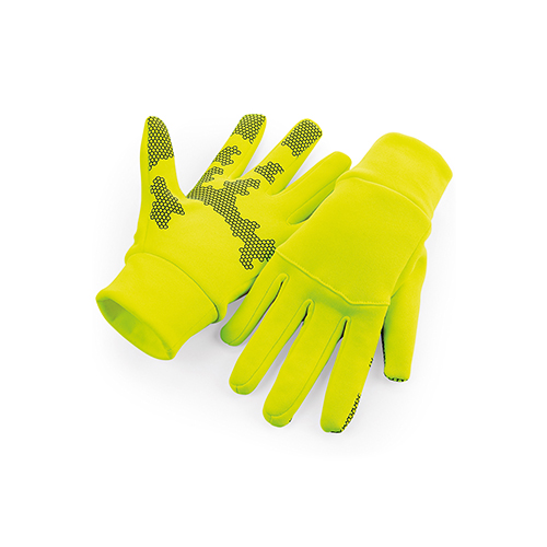 Softshell Sports Gloves - Fluorescent Yellow
