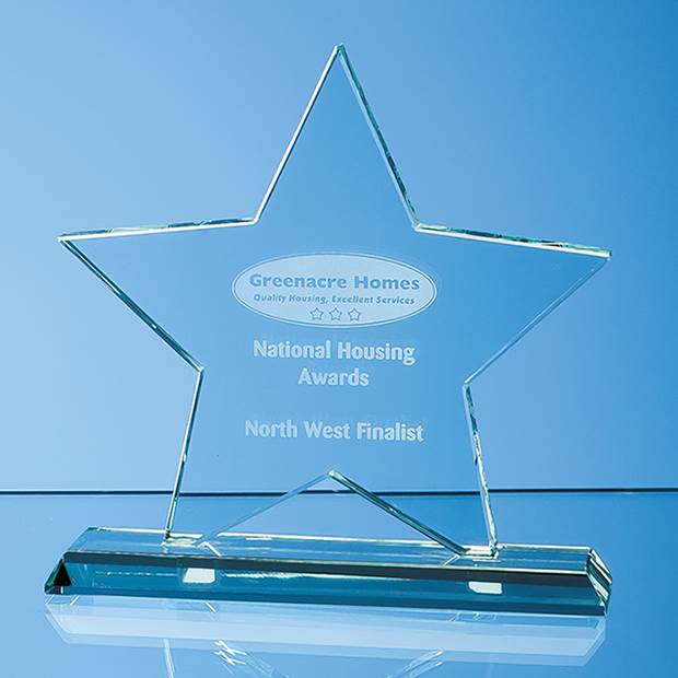 Mounted Jade Glass Star Award